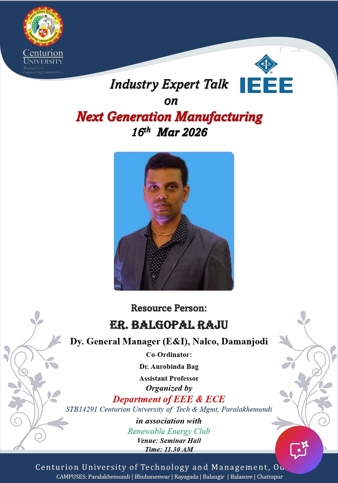 Industry Expert Talk On “Next Generation Manufacturing”