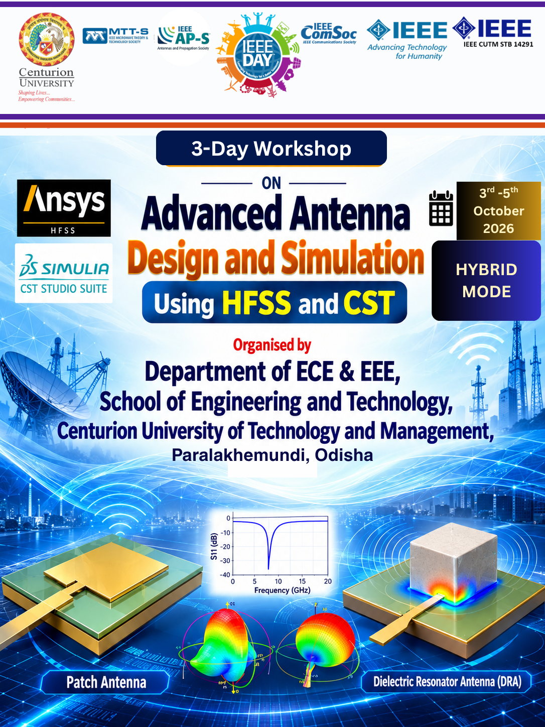 3- Day Workshop on Advanced Antenna Design and Simulation Using HFSS and CST