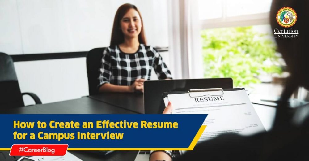 How to Create an Effective Resume for a Campus Interview