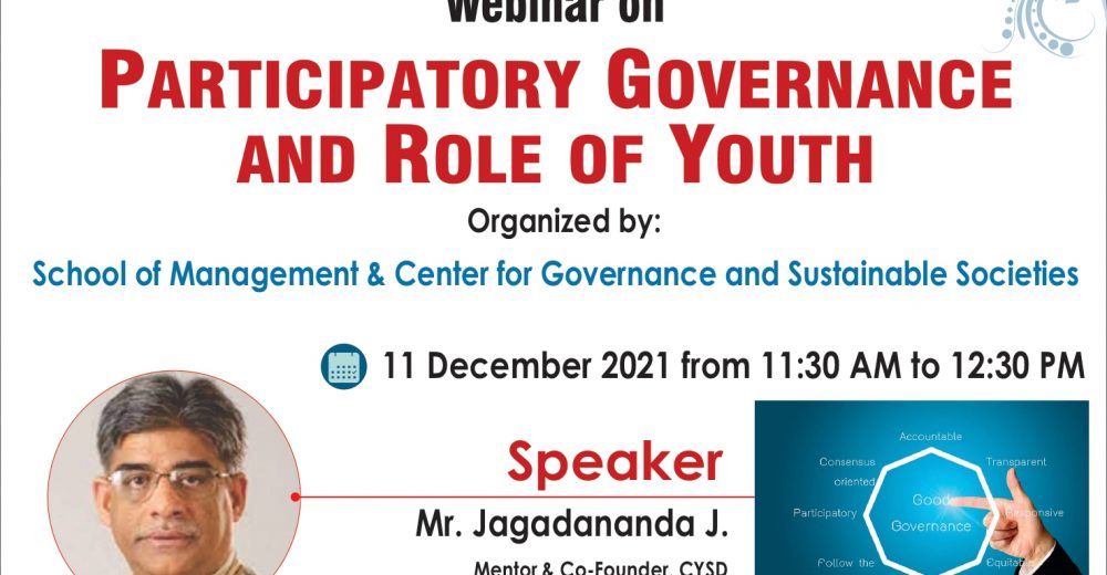 Webinar Participatory Governance and Role of Youth